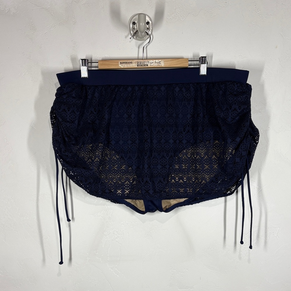 Swim by Cacique navy lace swim bottoms size 24